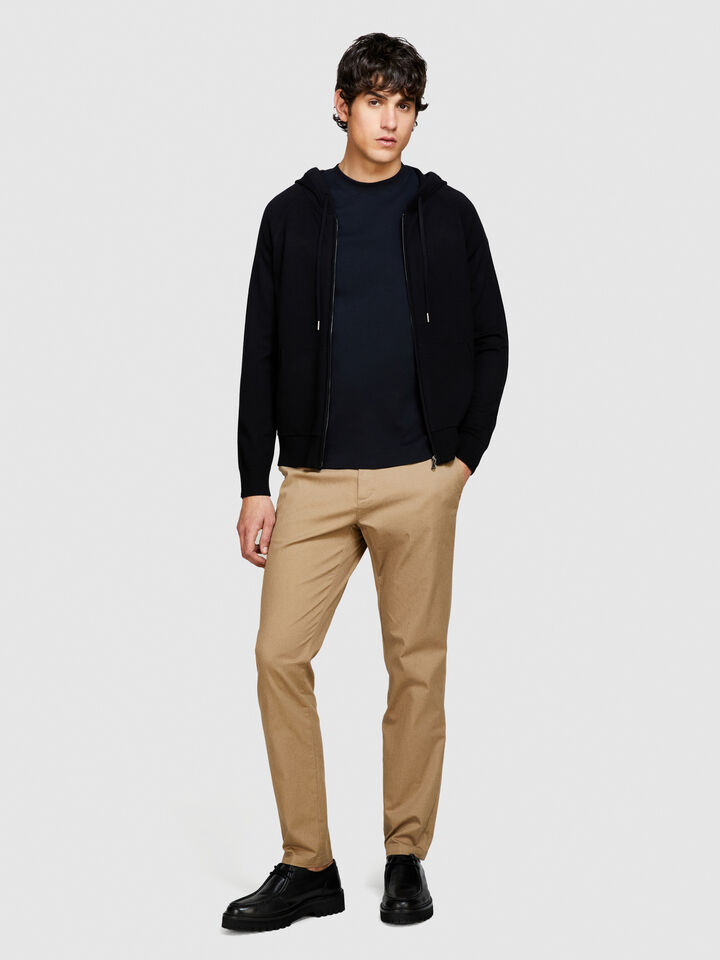Slim fit chinos - men's slim fit trousers - Camel | Sisley image number 1